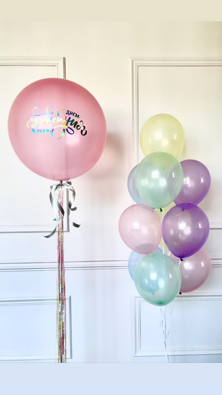 Композиция из шаров " Кристалл"