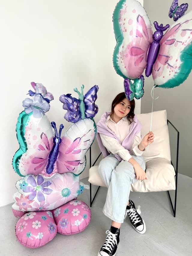 Композиция из шаров «Лети бабочка» Композиция из шаров «Лети бабочка»