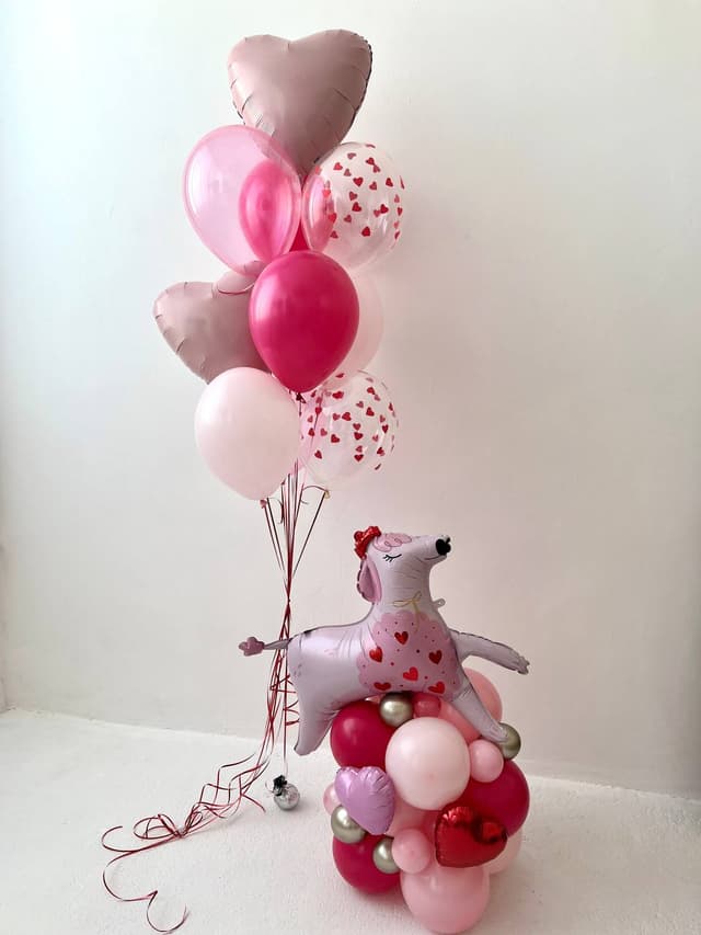 Композиция из шаров «Любовь в розовом» Композиция из шаров «Любовь в розовом»