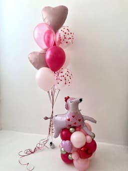 Композиция из шаров «Любовь в розовом»