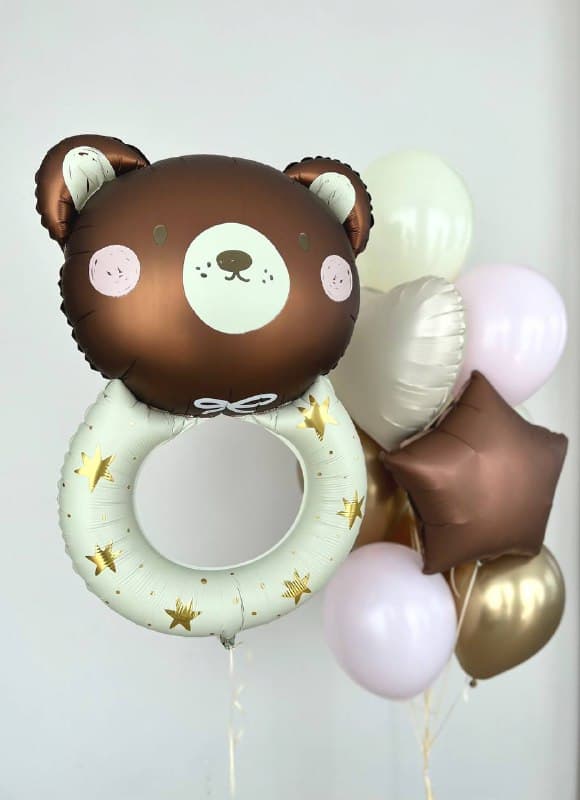 Композиция из шаров «Мишка-игрушка»