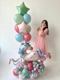 Композиция из шаров «морской единорог»