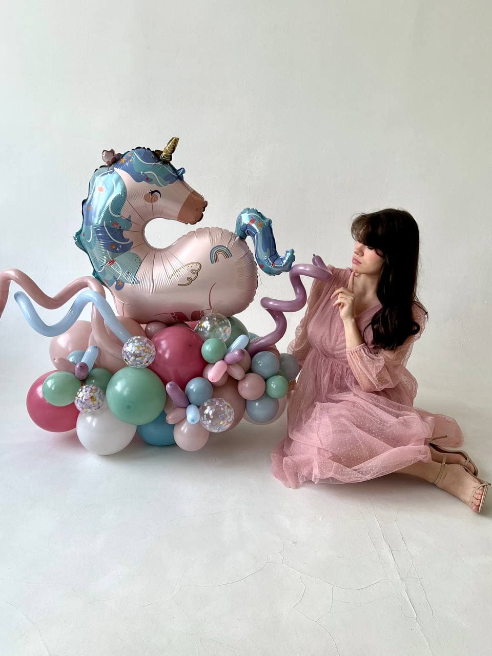 Композиция из шаров «морской единорог»