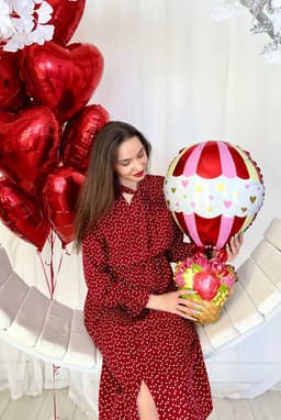 Композиция из шаров «На большом воздушном шаре»