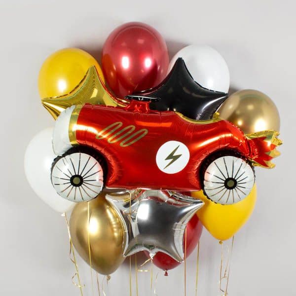 Композиция из шаров на грузах «Гоночный спорткар»