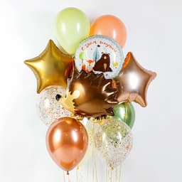 Композиция из шаров на грузах "Лесные друзья"