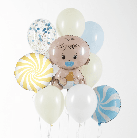 Композиция из шаров на грузах "Мой мальчик"