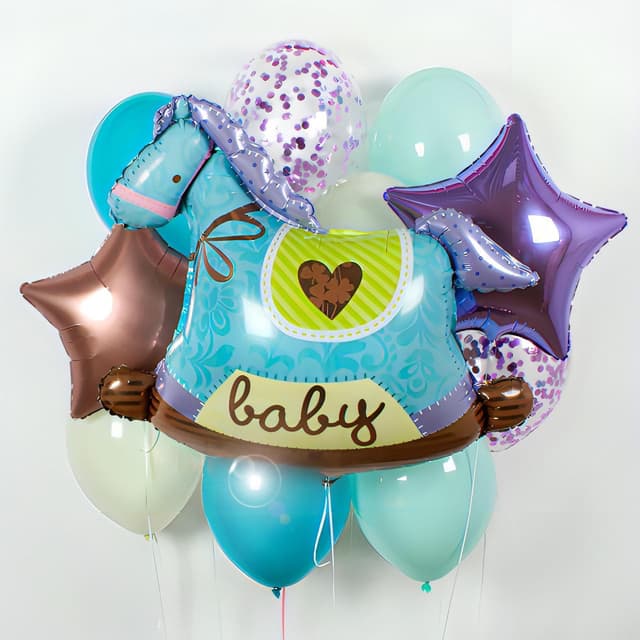 Композиция из шаров на грузах "Моя лошадка" Композиция из шаров на грузах "Моя лошадка"