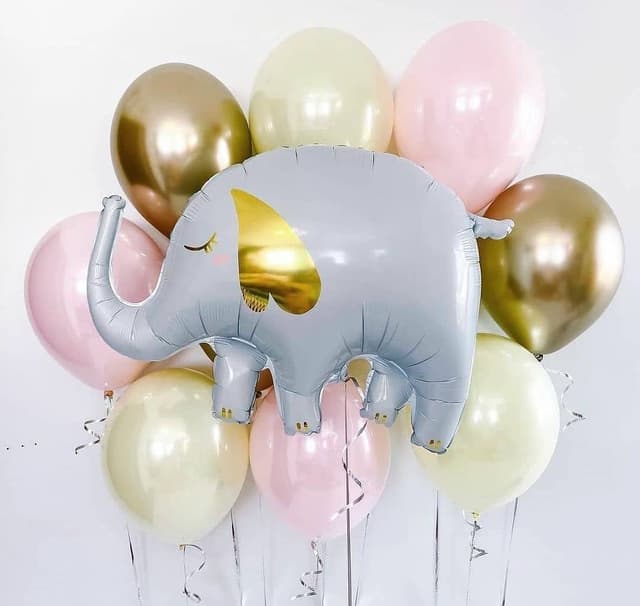 Композиция из шаров на грузах «Слоник белый» Композиция из шаров на грузах «Слоник белый»