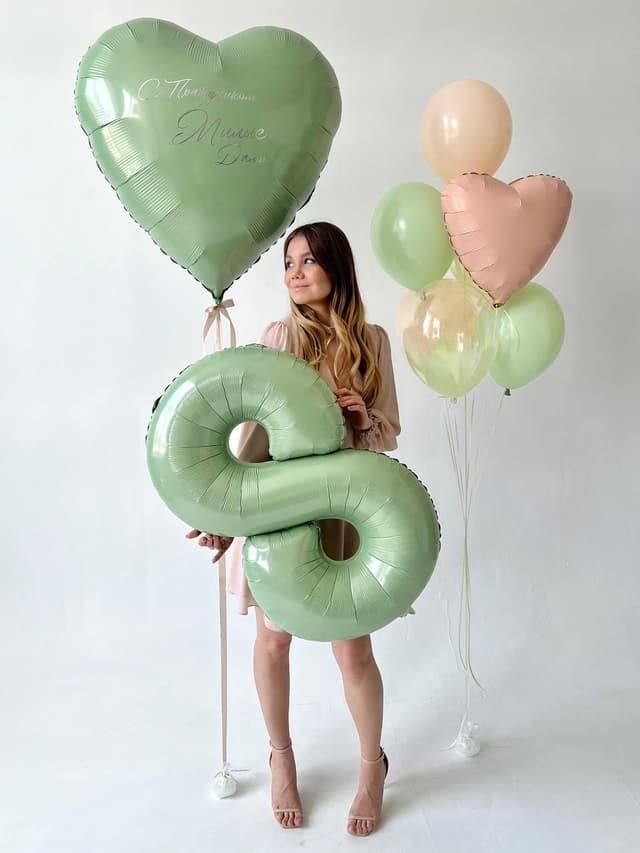 Композиция из шаров «Персиковый сорбет» Композиция из шаров «Персиковый сорбет»