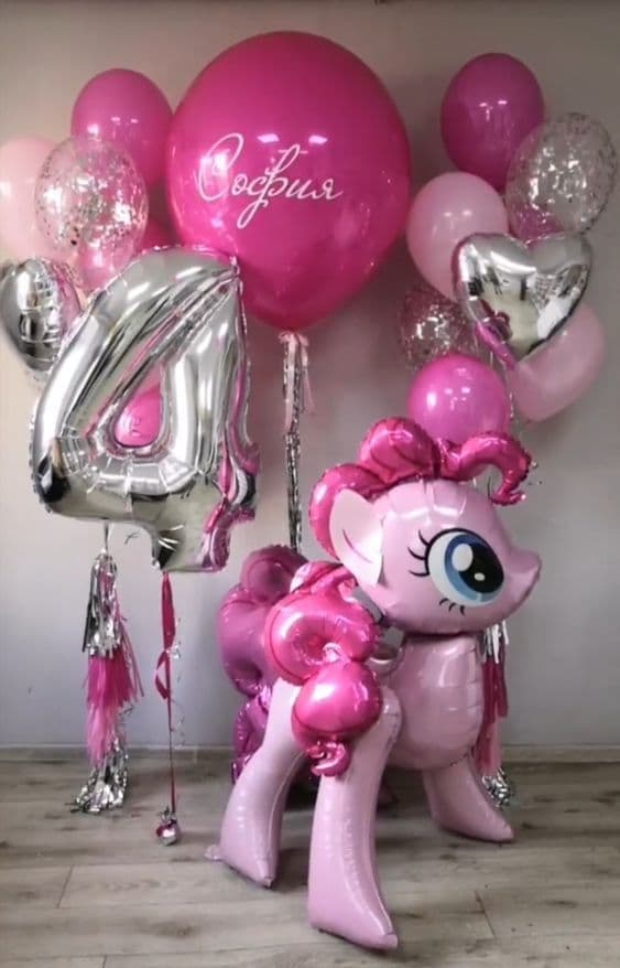 Композиция из шаров "Розовая Пони" Композиция из шаров "Розовая Пони"