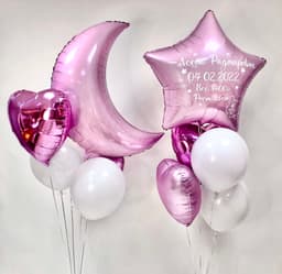 Композиция из шаров "Розовый месяц"