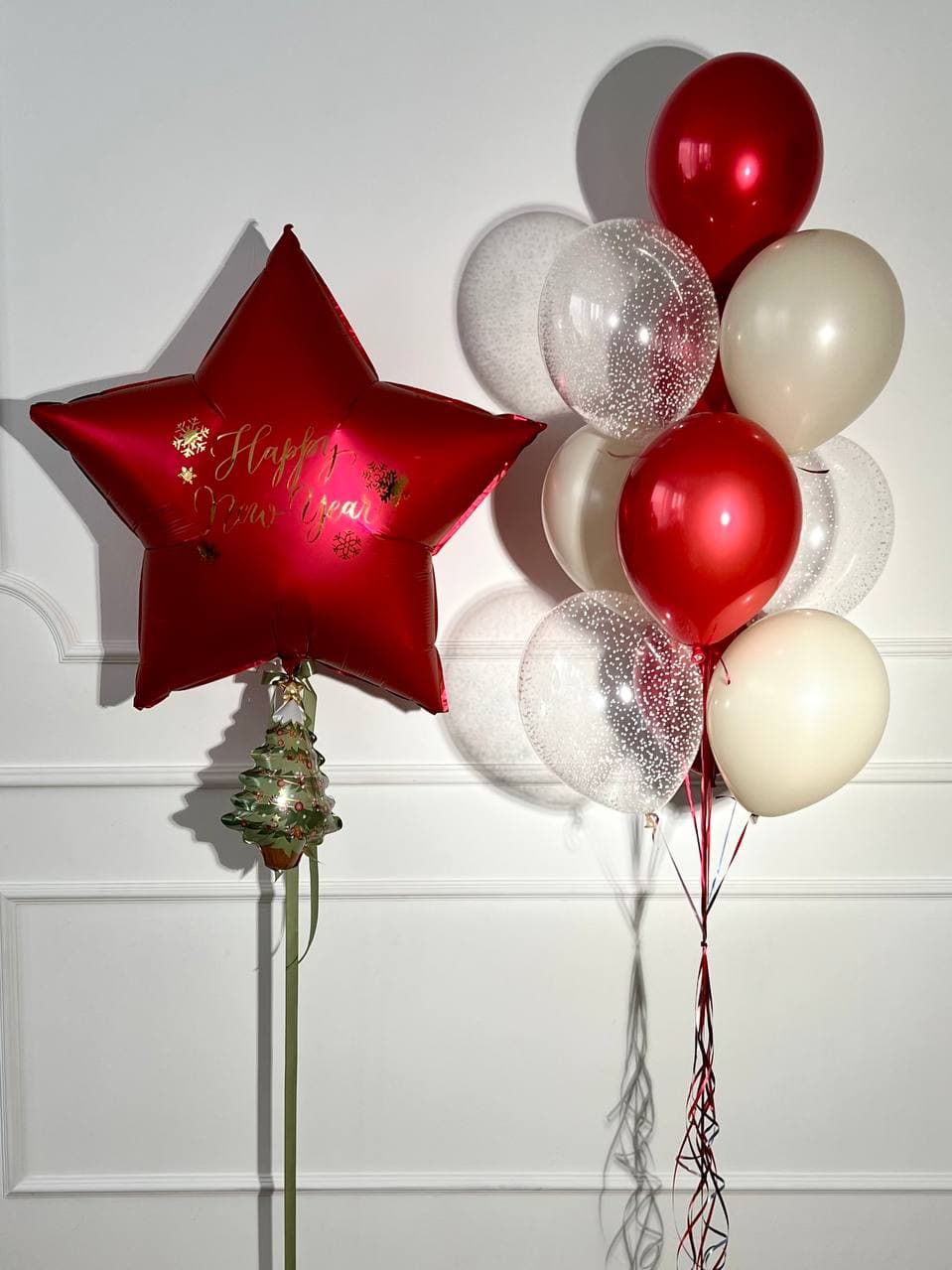 Композиция из шаров «Рубиновая звезда»