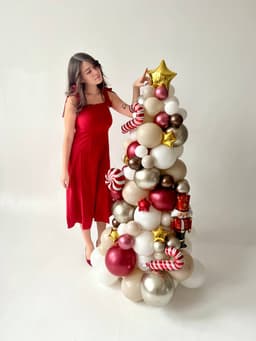 Композиция из шаров с воздухом «Елочка» (размер 150-170 см)