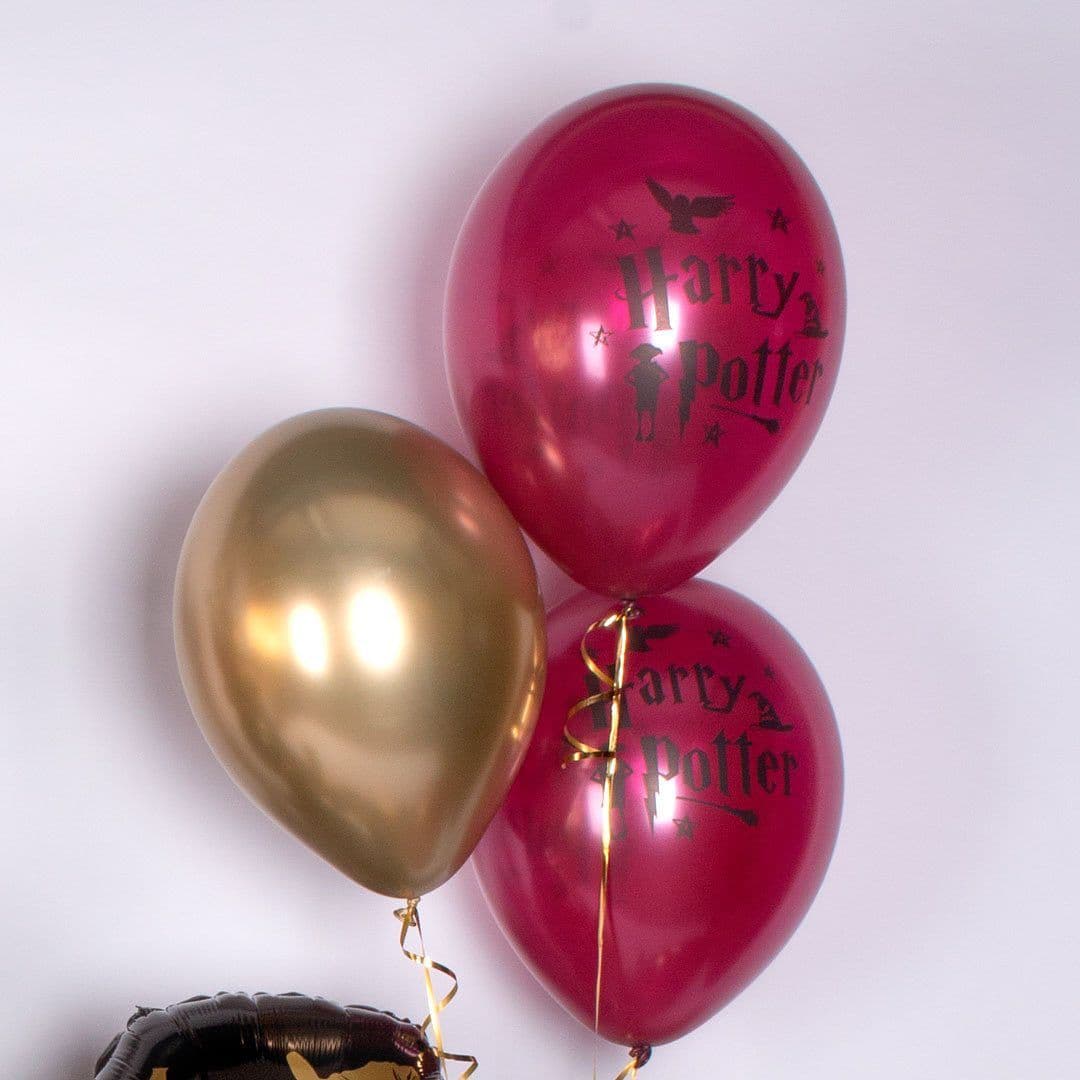 Композиция из шаров с воздухом "Квидич в Хогвартс"