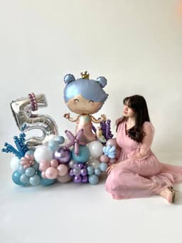 Композиция из шаров с воздухом «Маленькая Русалочка»