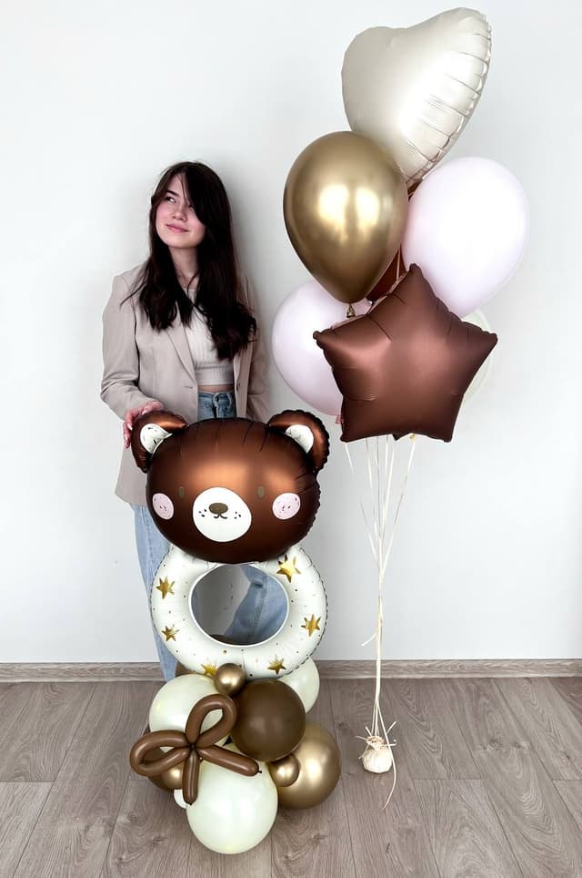 Композиция из шаров с воздухом «Мишка косолапый» Композиция из шаров с воздухом «Мишка косолапый»