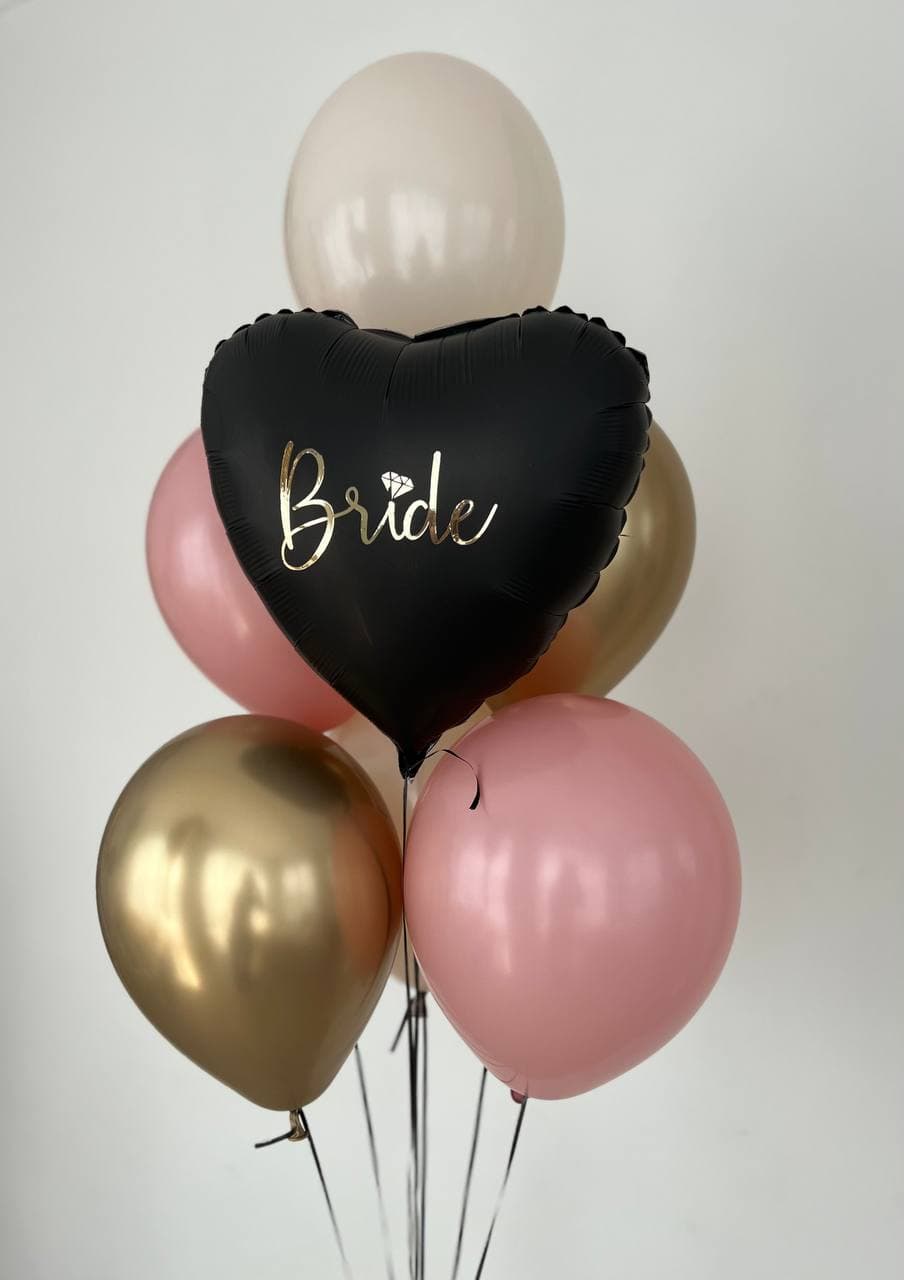 Композиция из шаров с воздухом «pink-drink”