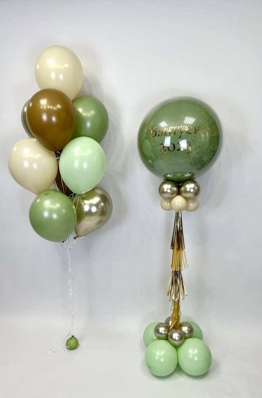 Композиция из шаров с воздухом «Стильный выпускной»