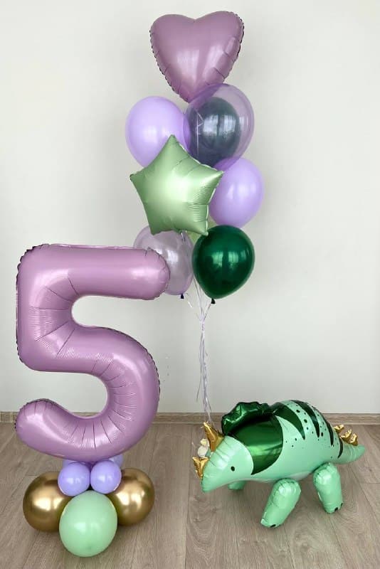 Композиция из шаров с воздухом «Трицератопс»