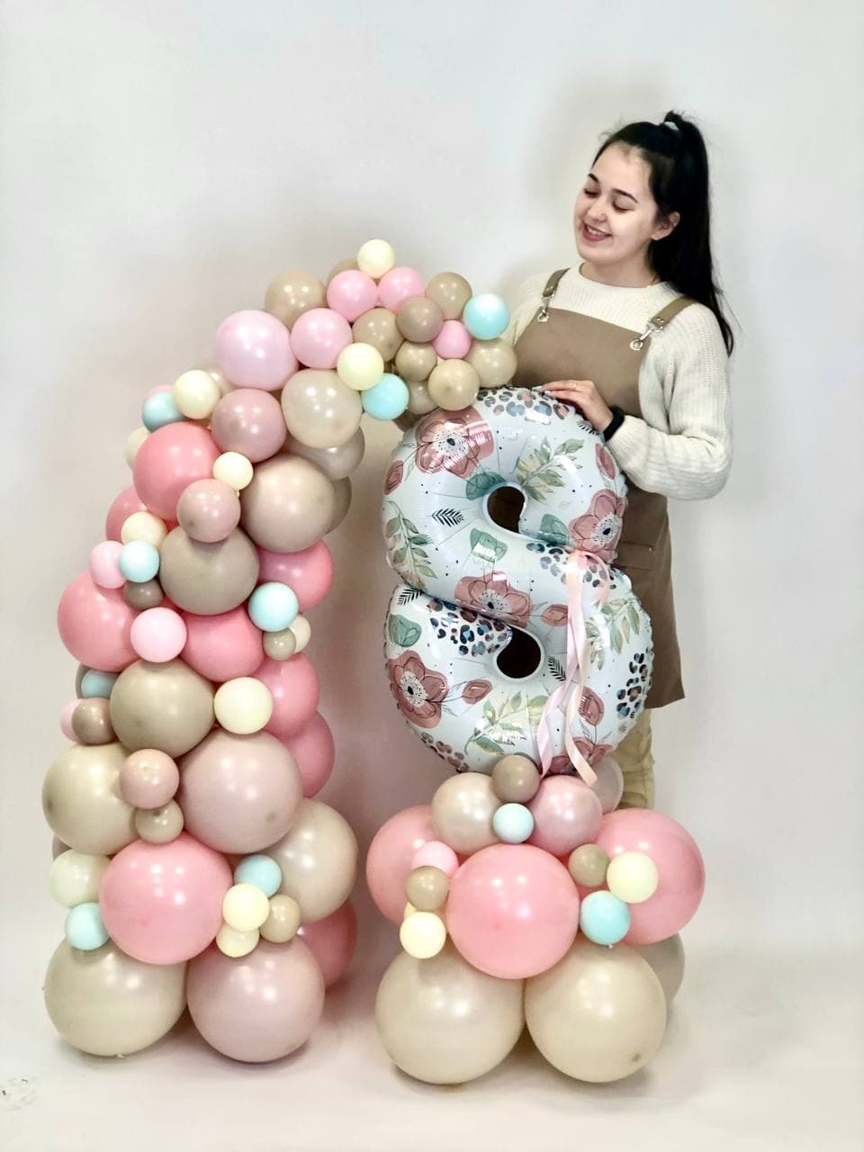 Композиция из шаров с воздухом «Цветочный принт»