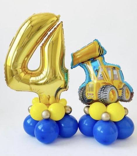 Композиция из Шаров с воздухом «желтый экскаватор» Композиция из Шаров с воздухом «желтый экскаватор»