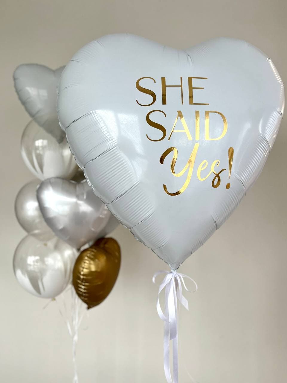 Композиция из шаров «She said Yes!»