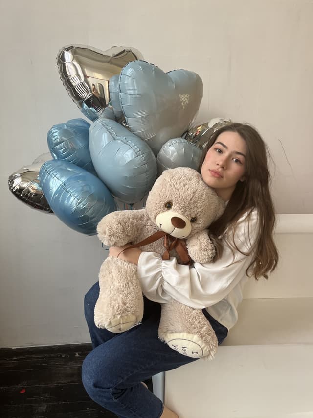 Композиция из шаров "Sky blue" Композиция из шаров "Sky blue"