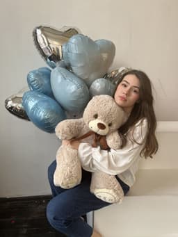 Композиция из шаров "Небесно-голубой"