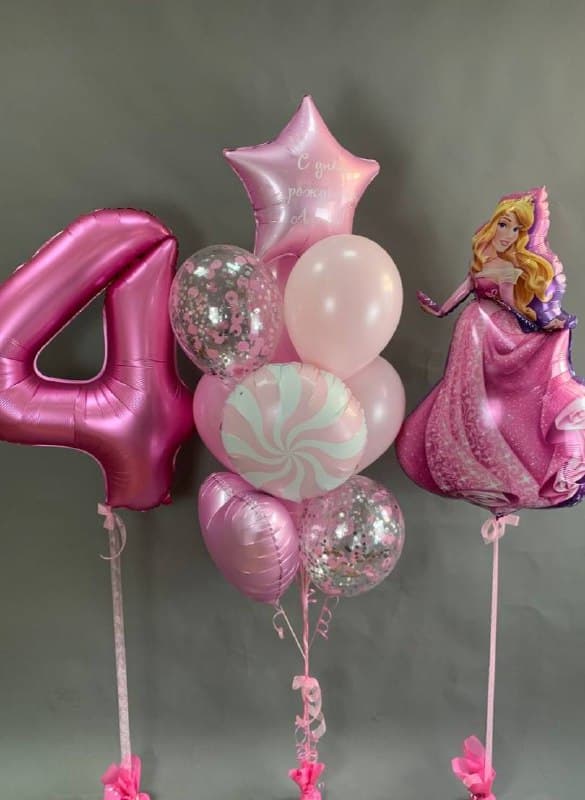 Композиция из шаров "Спящая красавица Аврора"