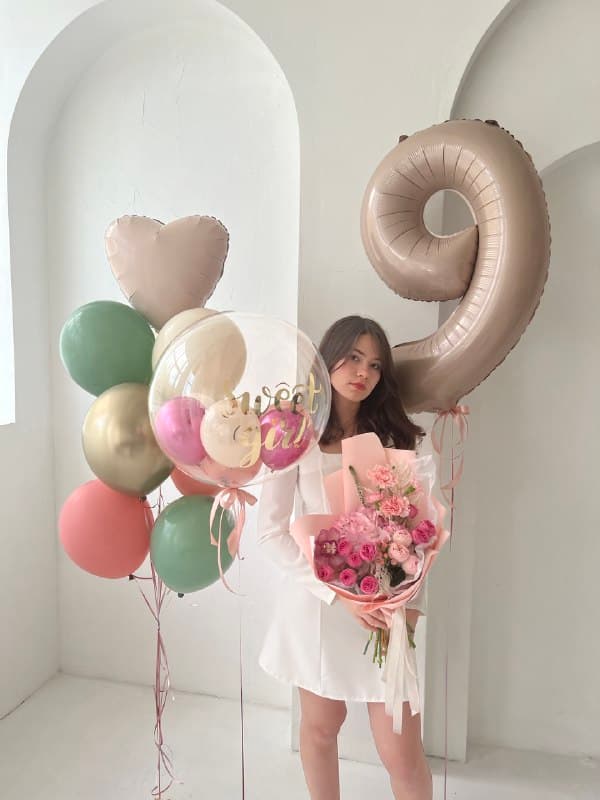 Композиция из шаров «Sweet girl»