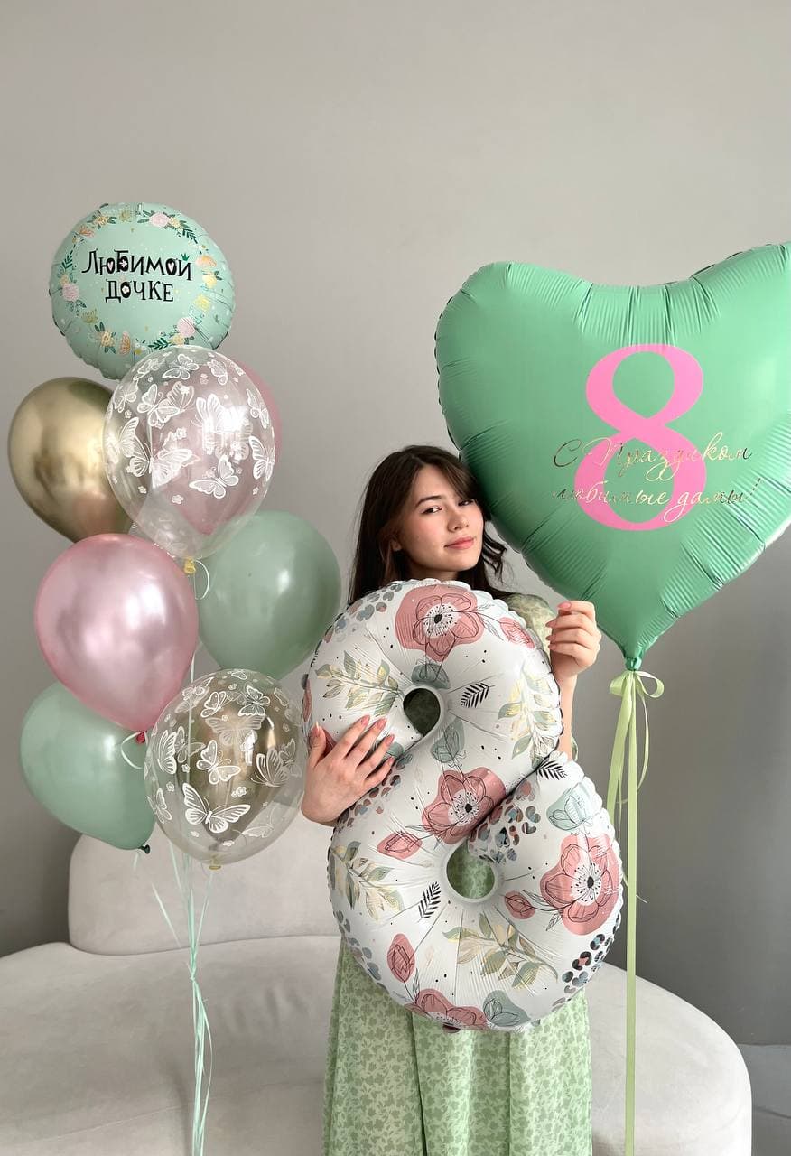 Композиция из Шаров «Цветочная история»