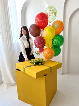 Композиция с коробкой сюрприз "Осенняя пора"