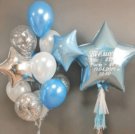 Композиция с метрикой голубой Композиция с метрикой голубой