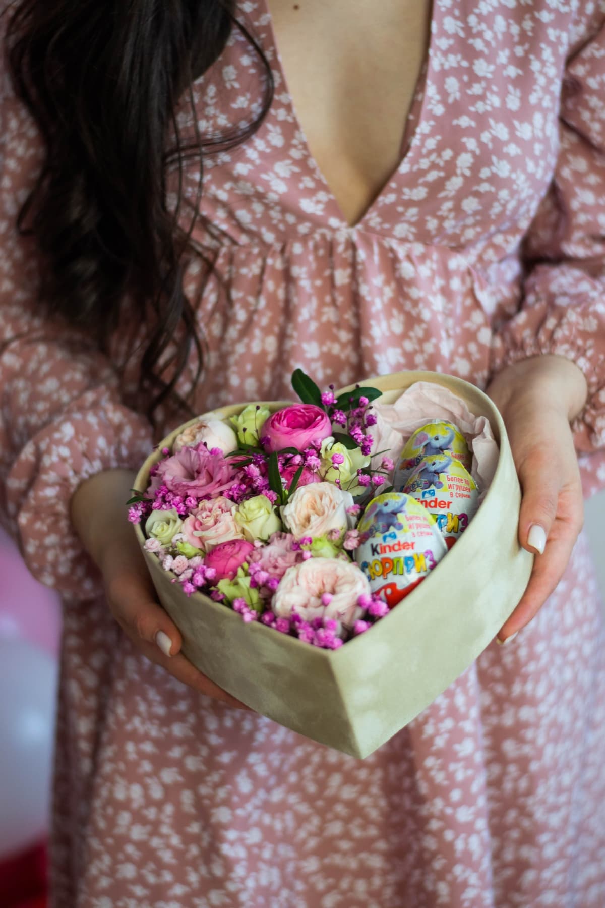 Дизайнерская композиция в коробке "Влюбленность S"