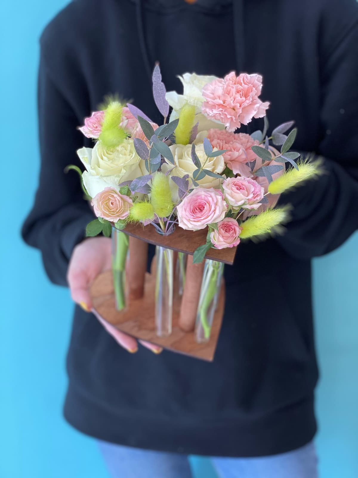 Композиция в пробирках "Нежный рассвет"