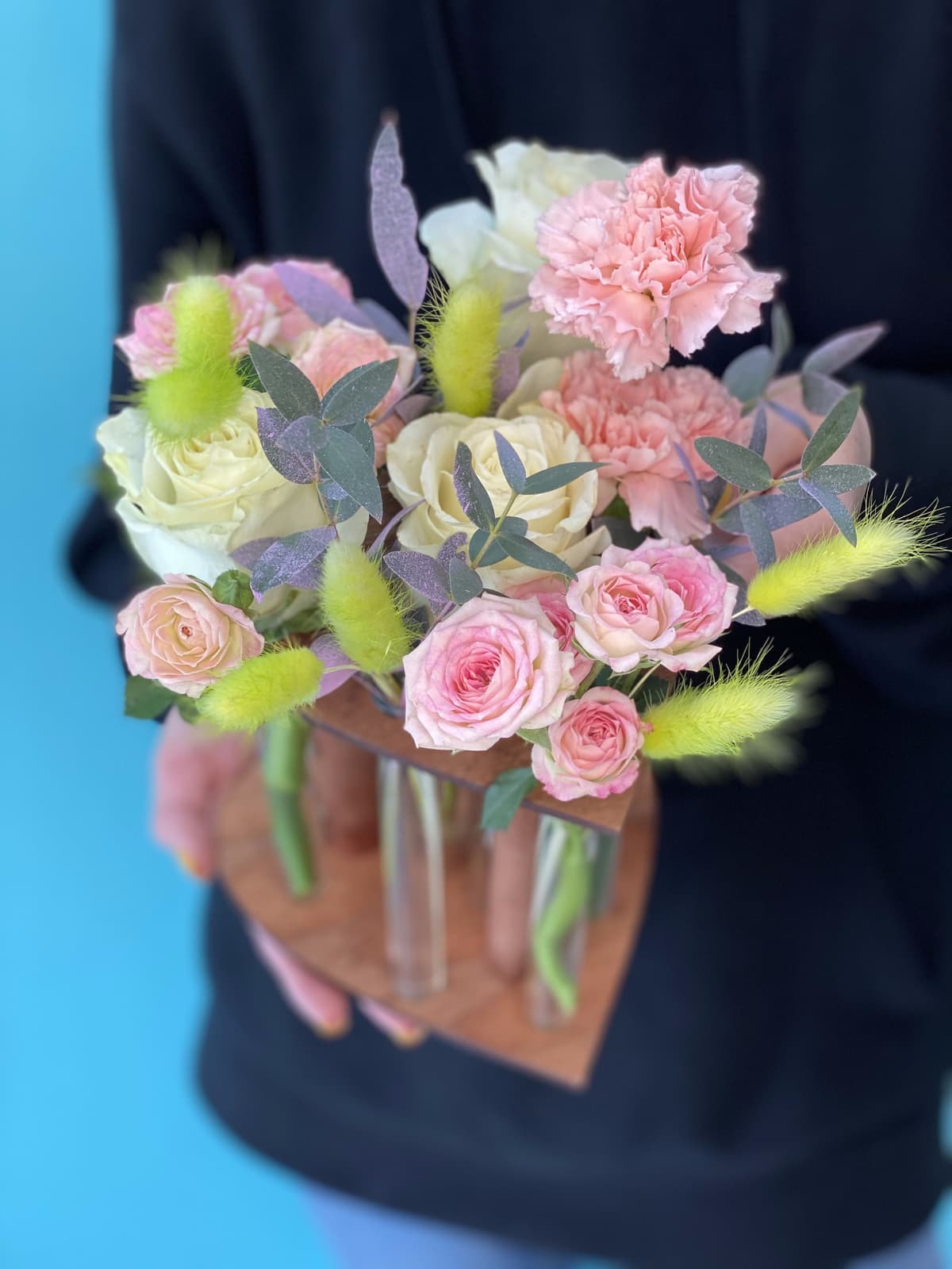 Композиция в пробирках "Нежный рассвет"