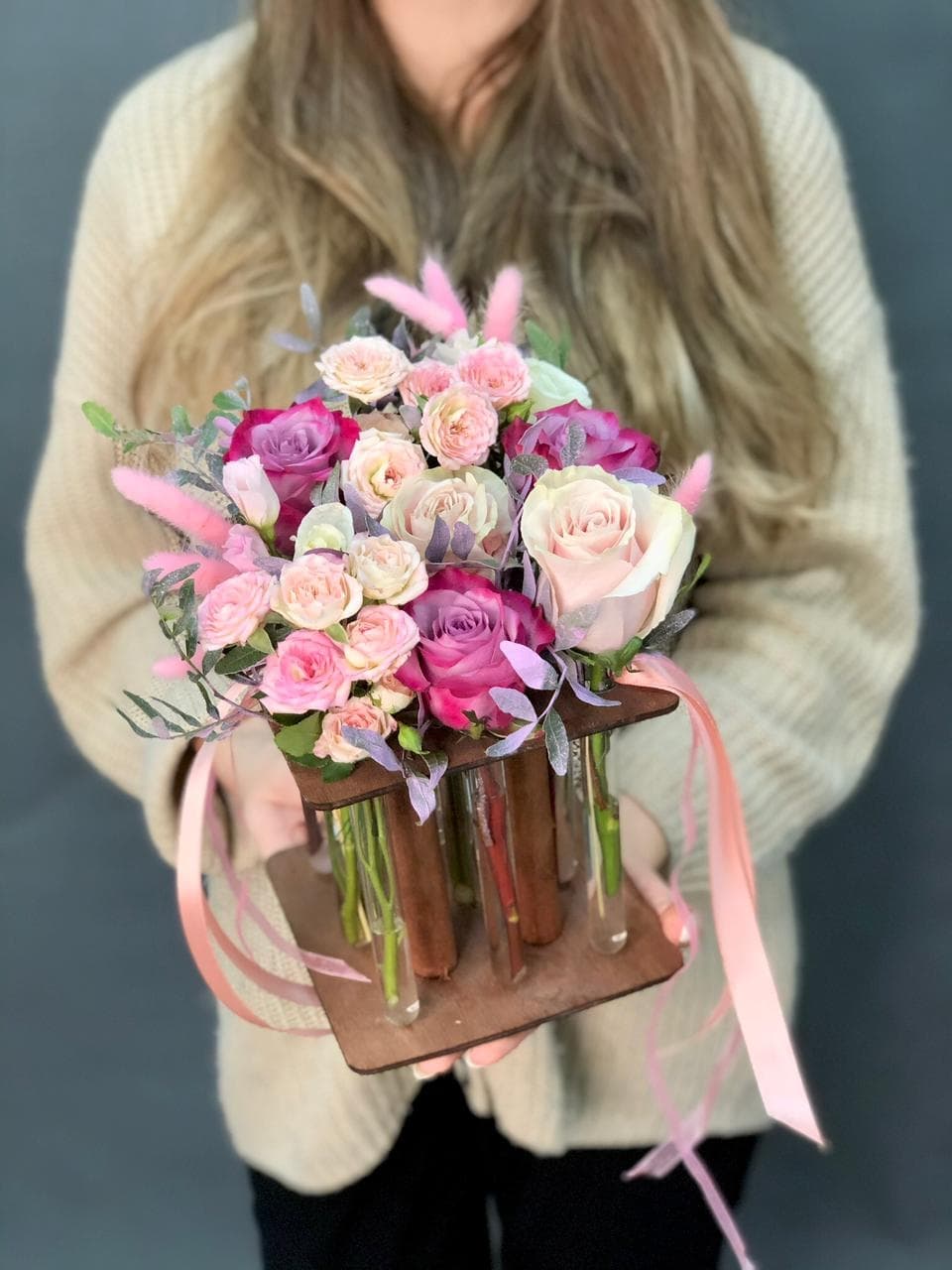 Композиция в пробирках "Пастель"