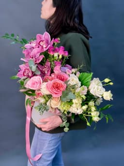 Композиция в шляпной коробке "Восход"