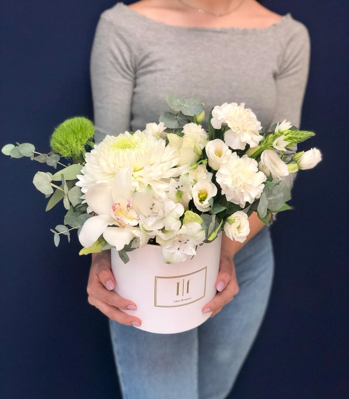 Композиция в шляпной коробке "Зимний уют"