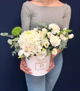 Композиция в шляпной коробке "Зимний уют"