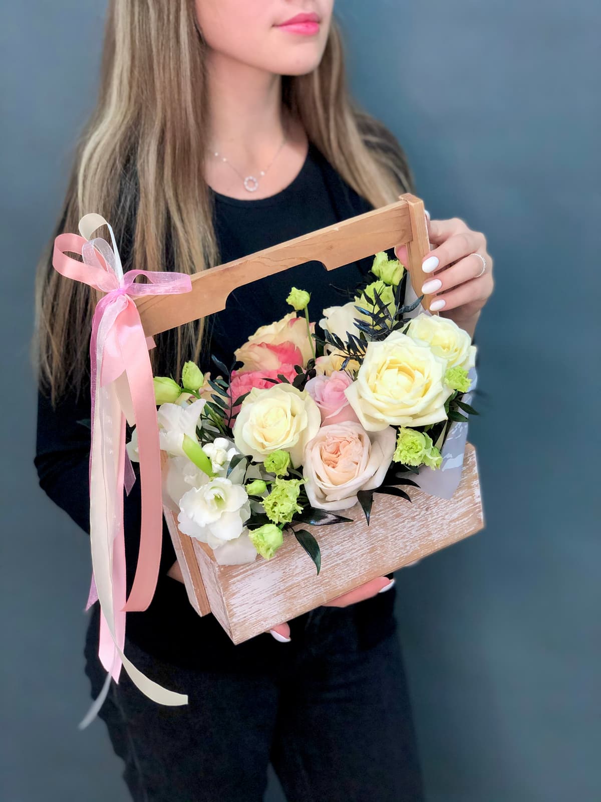 Композиция в ящике «Мягкость»