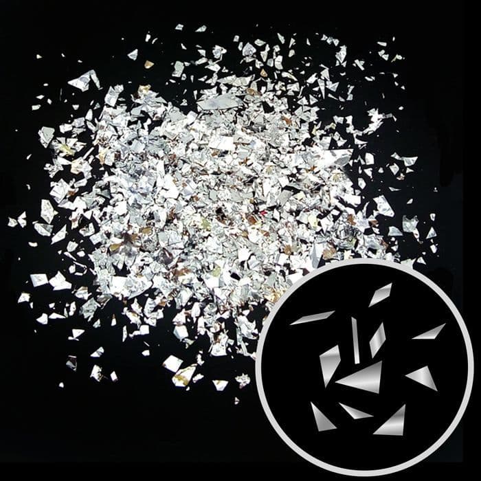 Конфетти дробленые серебряные 1 гр