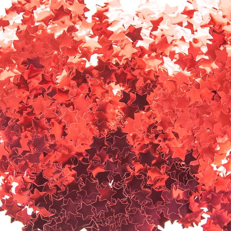 Конфетти фольга,Звезда,красный,металлик,1,5см, 1 гр