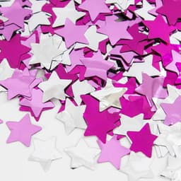 Конфетти фольга, звезды розовый микс 1,5 см 1 гр
