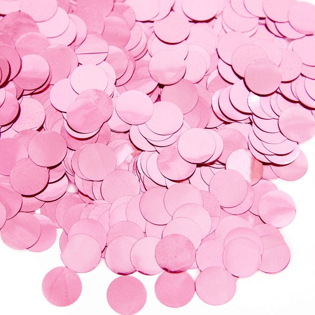 Конфетти круглое розовое 1см , 1 гр
