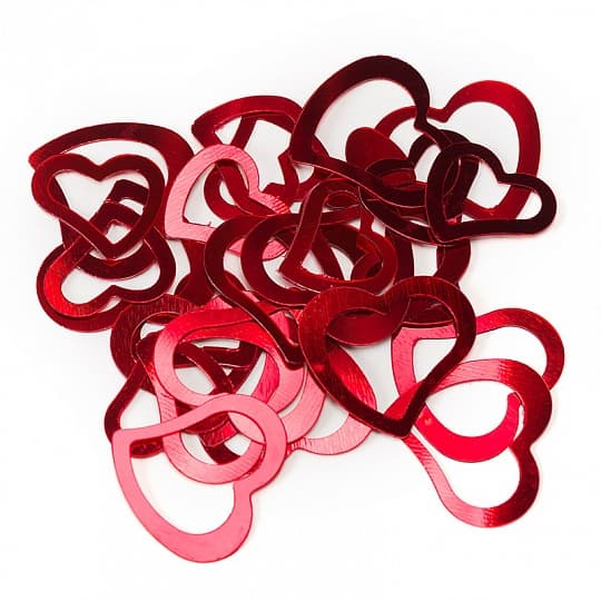 Конфетти сердечки красные 17гр