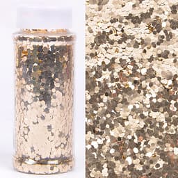 Конфетти шестигранное белое золото 1 гр