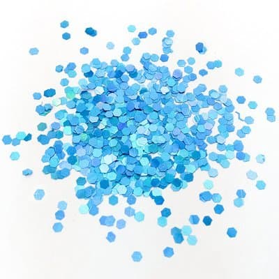 Конфетти шестигранное голубое 1 гр