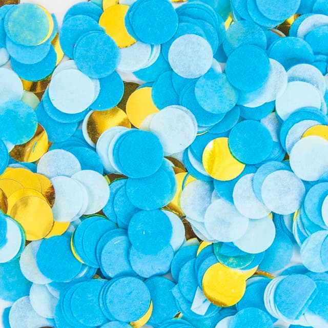 Конфетти тишью Круг голубой микс металлик, 1 гр Конфетти тишью Круг голубой микс металлик, 1 гр